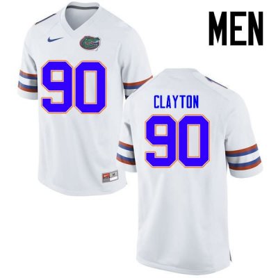 Men's Florida Gators #90 Antonneous Clayton NCAA Nike White Authentic Stitched College Football Jersey JIN0862BR